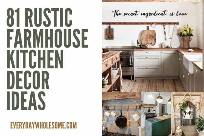 Rustic farmhouse kitchen decor