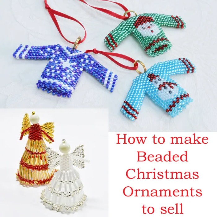 Beaded christmas ornaments diy