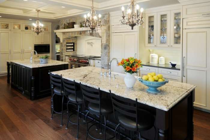 Kitchen island countertop decor