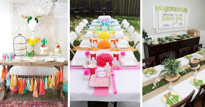 Decor ideas for party tables