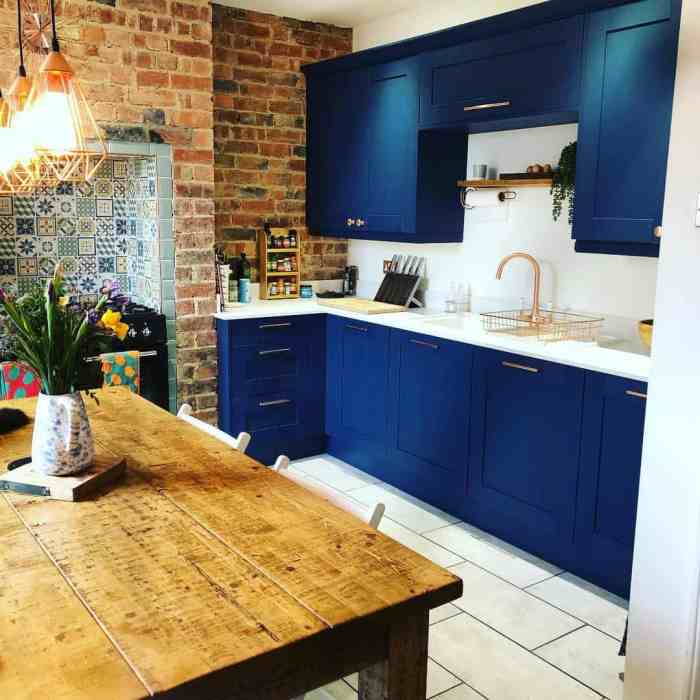 Royal blue kitchen decor