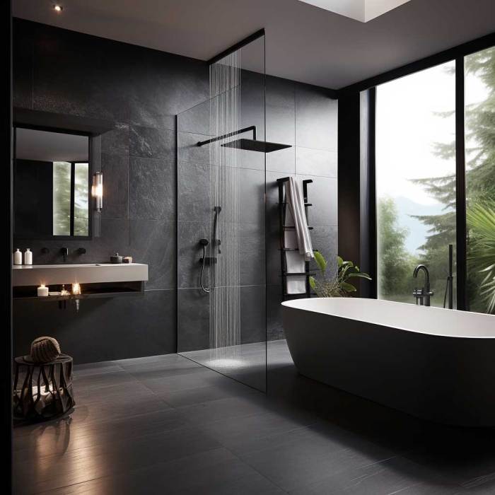 Black bathroom decor ideas