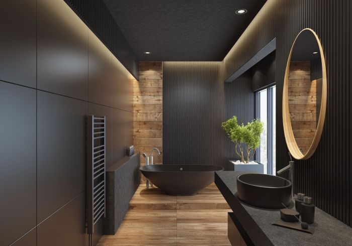 Black bathroom decor ideas