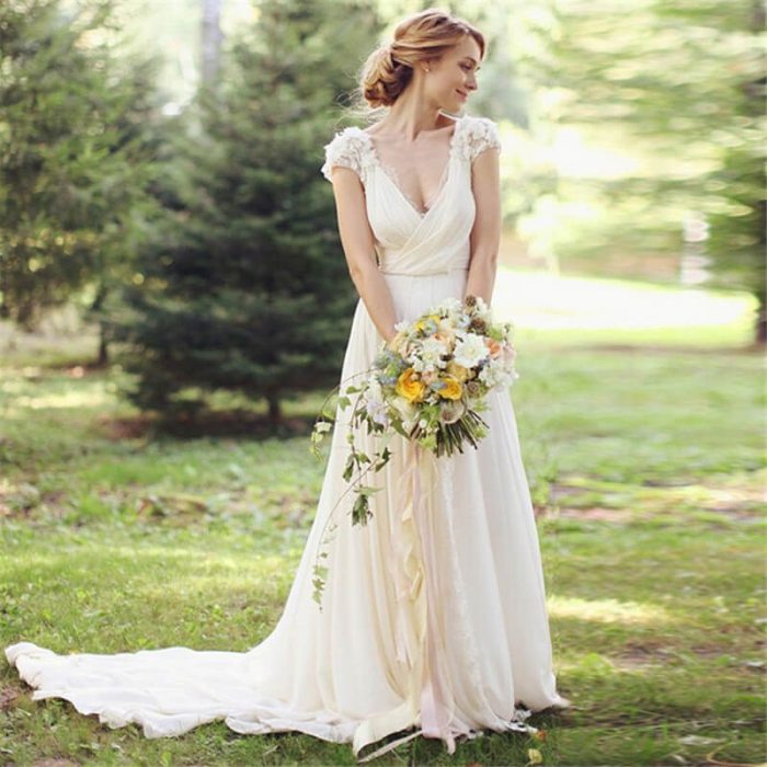 Country wedding dresses with sleeves