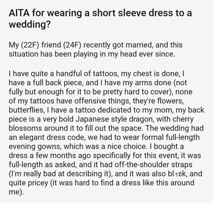 Can you wear short dresses to weddings