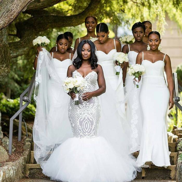 White nigerian wedding dress